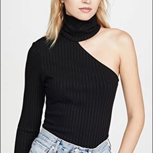 The Range one shoulder turtleneck top.